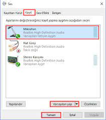 Bilgisayar Mikrofonu Görmüyor