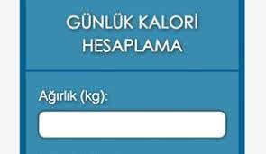 günlük kalori ihtiyacı